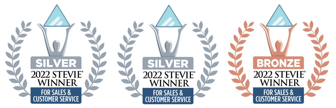 Three Stevie® Awards for Sales and Customer Service